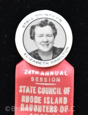 (2) 1950's photo ID badges and ribbons of R.I. Daughters of America - 3