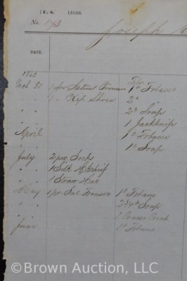 Civil War US Navy Ledger - 2