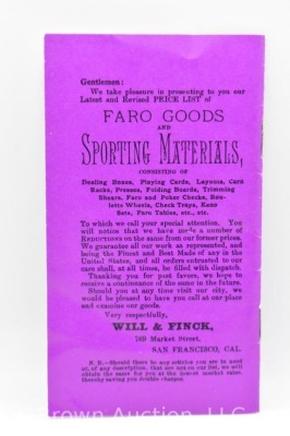 Reprint of Will and Finck Cuntlers catalog - 4