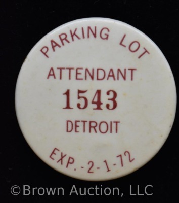 (4) 1972 Detroit lapel pin back buttons - 3