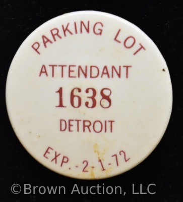 (4) 1972 Detroit lapel pin back buttons - 5