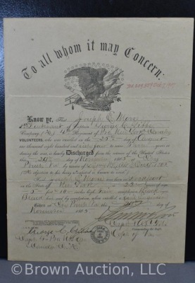 (2) Civil War discharge papers - 2