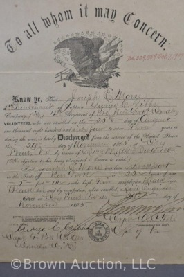 (2) Civil War discharge papers - 3