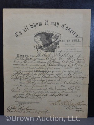 (2) Civil War discharge papers - 4