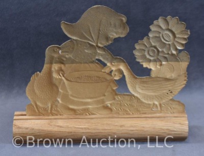 Embossed cardboard stand-up of girl feeding geese - 4