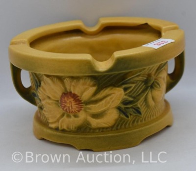 Roseville Peony 27 ashtray, yellow