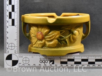 Roseville Peony 27 ashtray, yellow - 10