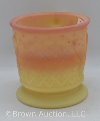 Fenton Burmese mug, embossed butterfly - 2