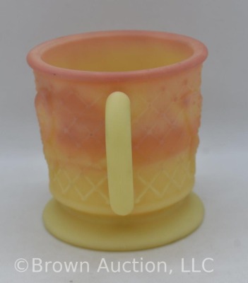 Fenton Burmese mug, embossed butterfly - 4