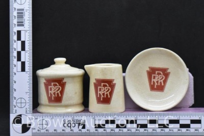 PPR Pennsylvania Railroad coffee creamer and sugar set - 7