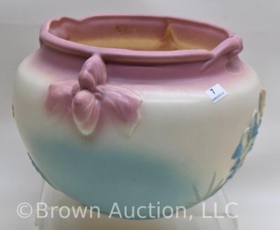 Hull Bow Knot B-19 9 3/8" jardiniere, pink/ blue - 3