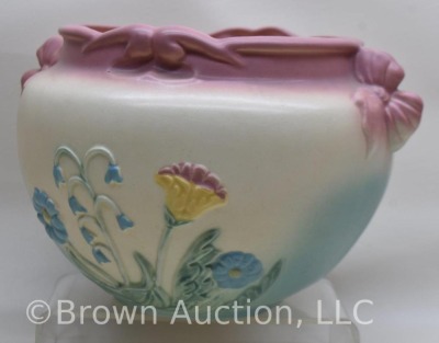 Hull Bow Knot B-19 9 3/8" jardiniere, pink/ blue - 4