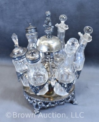 Unique Victorian 6 pc. castor set - matching bottles - 2