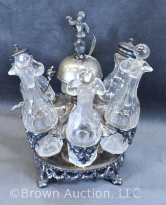 Unique Victorian 6 pc. castor set - matching bottles - 3