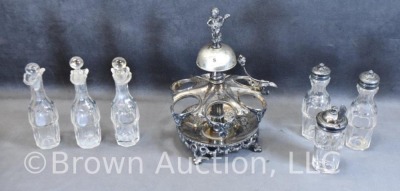 Unique Victorian 6 pc. castor set - matching bottles - 6