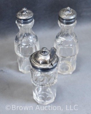 Unique Victorian 6 pc. castor set - matching bottles - 8