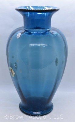 Fenton Tranquil Sea 13" vase on indigo blue - 2