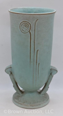 Roseville Moderne 796-8" vase, turquoise - 3