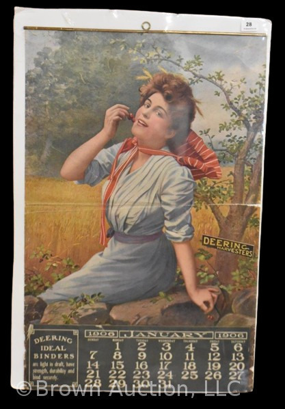 1906 advertising calendar - Deering Harvesters