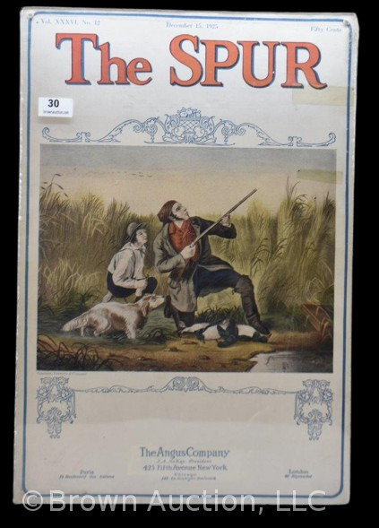 1925 "The Spur" magazine cover - hunting graphics