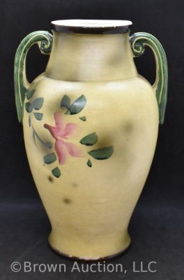 Mrkd.Hyaku Japan 9" vase, heavy enameled floral decoration - 3