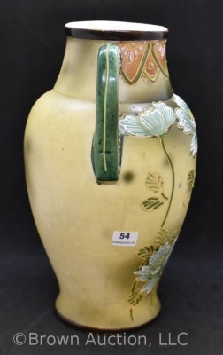 Mrkd.Hyaku Japan 9" vase, heavy enameled floral decoration - 4