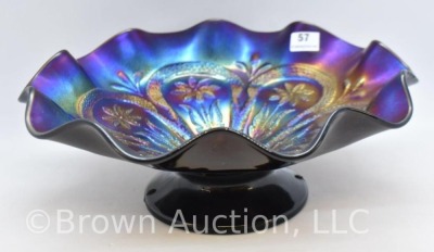 Dugan Carnival Glass Flowers and Frames dome-ftd. bowl, amy. - 2