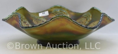 Fenton Carnival Glass Ten Mums ruffled bowl - 6