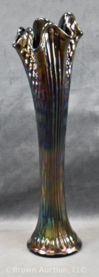 Fenton Carnival Glass 17" vase, amethyst - 2