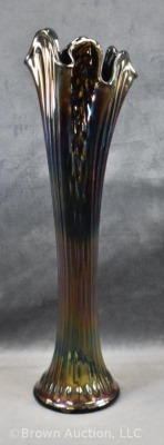 Fenton Carnival Glass 17" vase, amethyst - 4