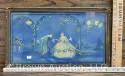 1920's Moonlight Tryst print by Eugenie Poujol - 6