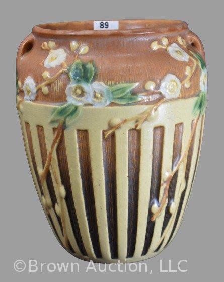 Roseville Cherry Blossom 623-7" vase, brown