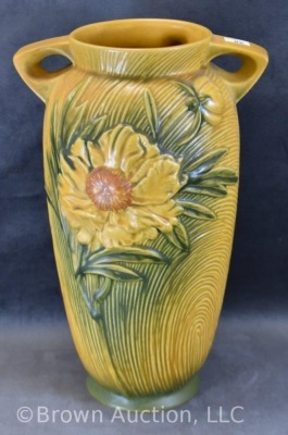 Roseville Peony 67-12" , vase, yellow - 3