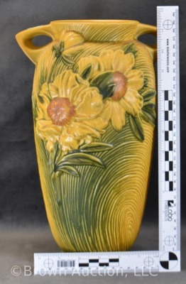 Roseville Peony 67-12" , vase, yellow - 7