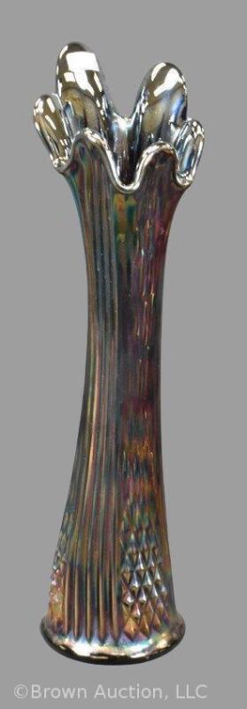 Fenton Carnival Glass 16" vase, amethyst