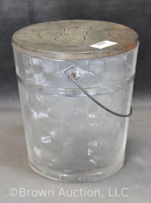 "The Old Oaken Bucket" glass ice bucket with lid - 4