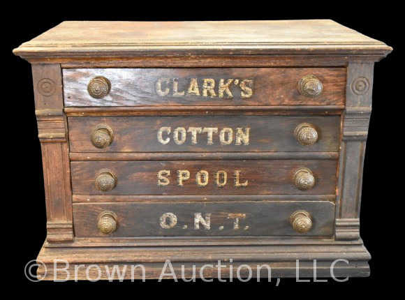 Clark's O.N.T. 4-drawer table top spool cabinet