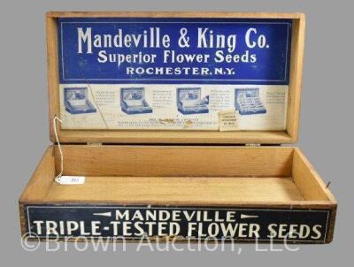 Mandeville and King Co. Flower Seeds store display box