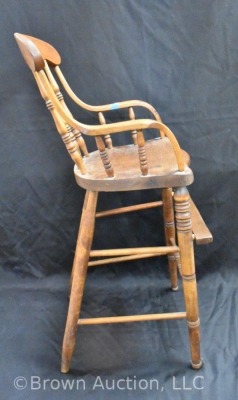 Antique Oak baby's high chair - 2