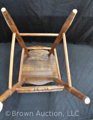 Antique Oak baby's high chair - 6