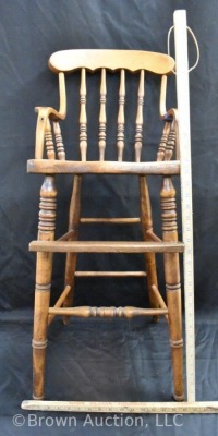 Antique Oak baby's high chair - 7