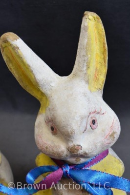 (3) Paper mache rabbits - 8