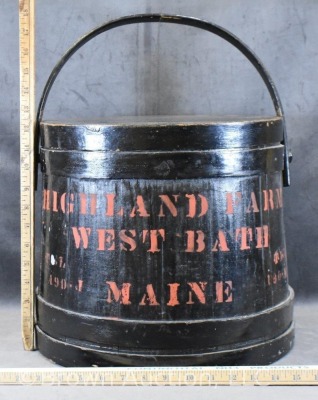 Highland Farm, West Bath, Maine wooden bucket - 2