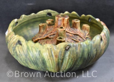 Weller Woodcraft 9" console bowl with frog - 2