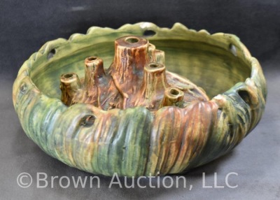 Weller Woodcraft 9" console bowl with frog - 3