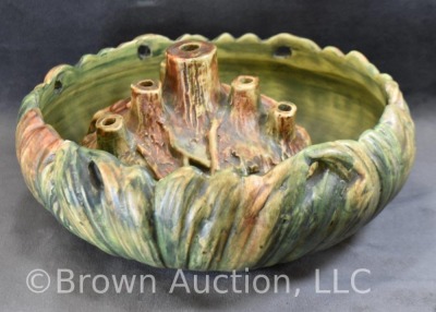 Weller Woodcraft 9" console bowl with frog - 4