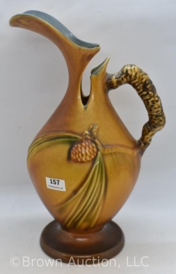 Roseville Pine Cone 909-10" ewer, brown