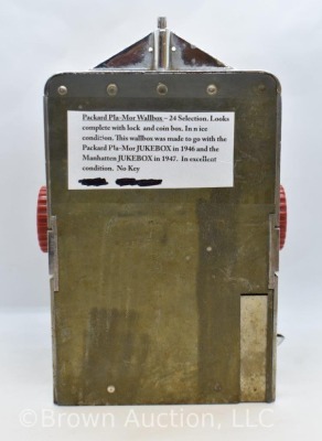 1940's "Pla Mor" wall mount scrolling jukebox machine (no key) - 6