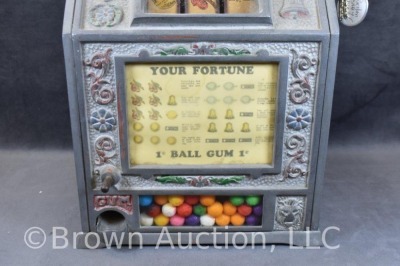 1920's Puritan Baby Vendor Trade Stimulator, coin operated w/ gumball payout, has key! - 3