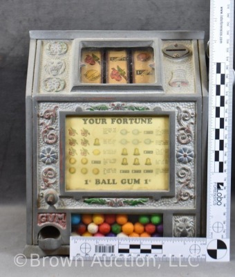 1920's Puritan Baby Vendor Trade Stimulator, coin operated w/ gumball payout, has key! - 11